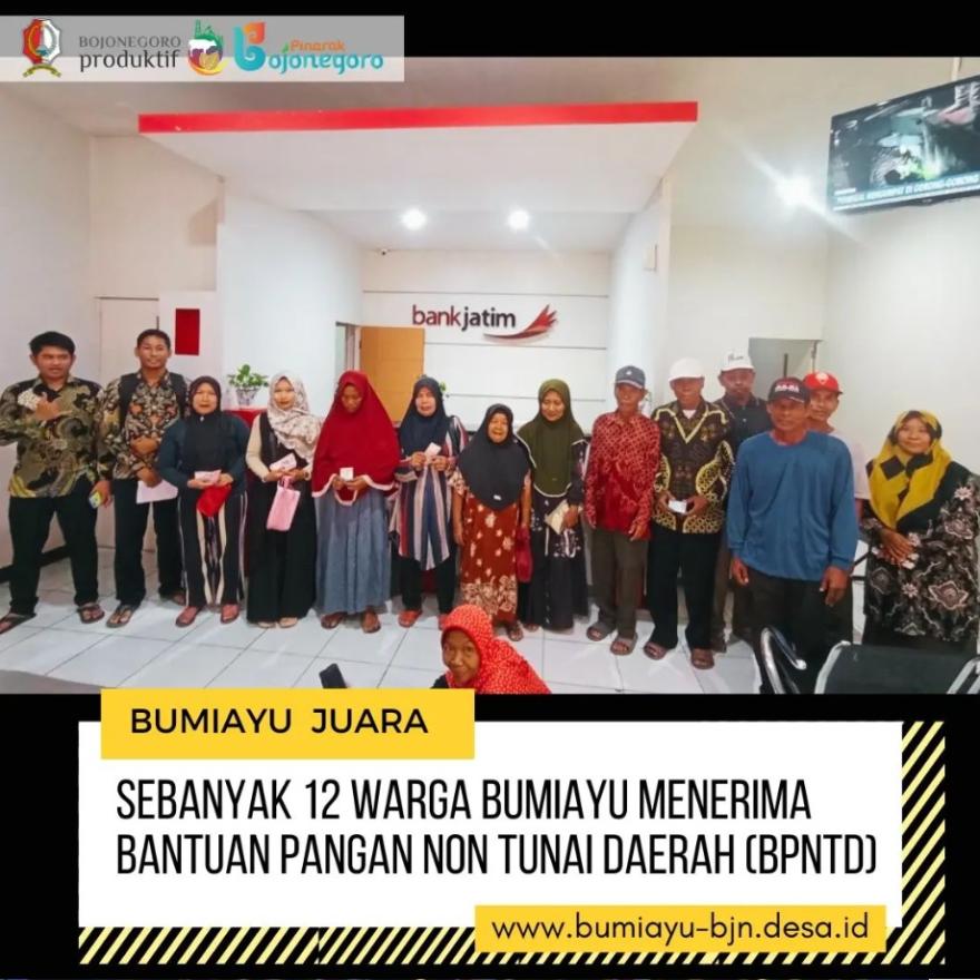 Penyaluran Bantuan Pangan Non Tunai Daerah (BPNTD) Kabupaten Bojonegoro Tahap I